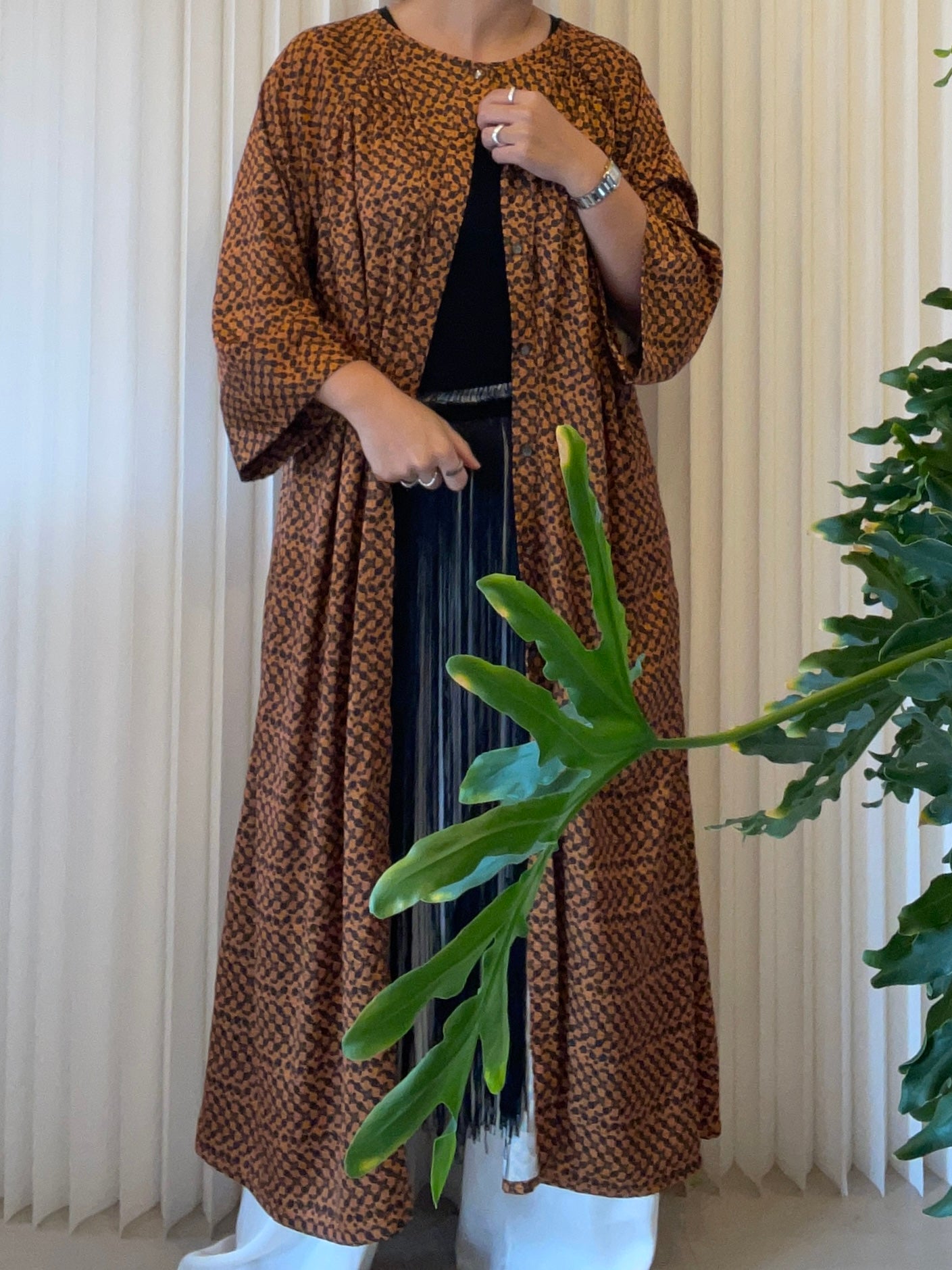 ラグランスリーブシャツワンピース[Resort collection]