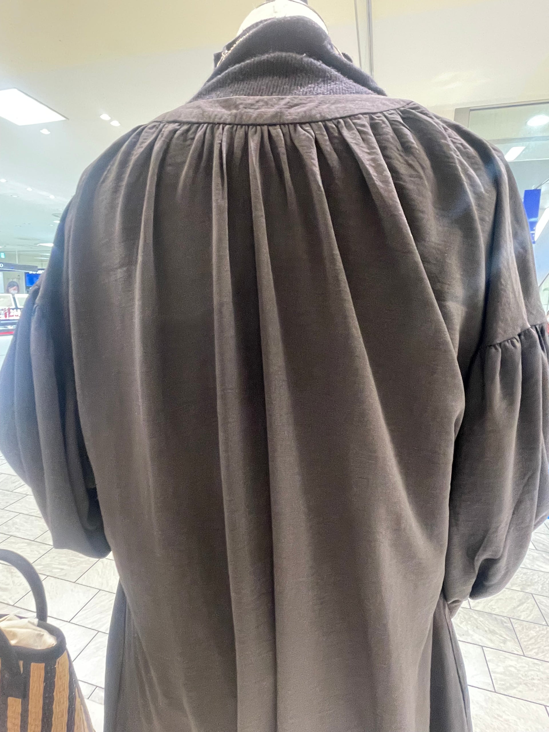 パフスリーブギャザーシャツワンピース[Resortcollection]