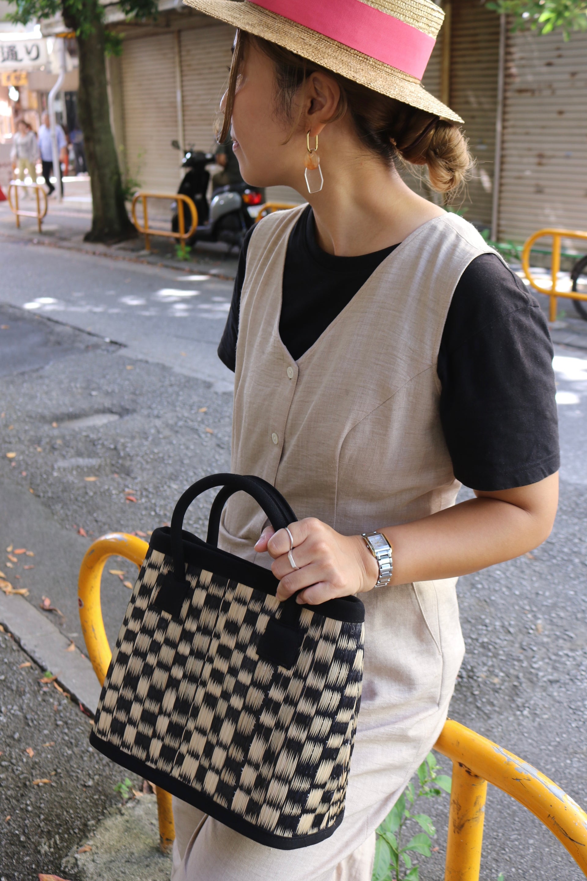 イグサBAG(チェック柄）