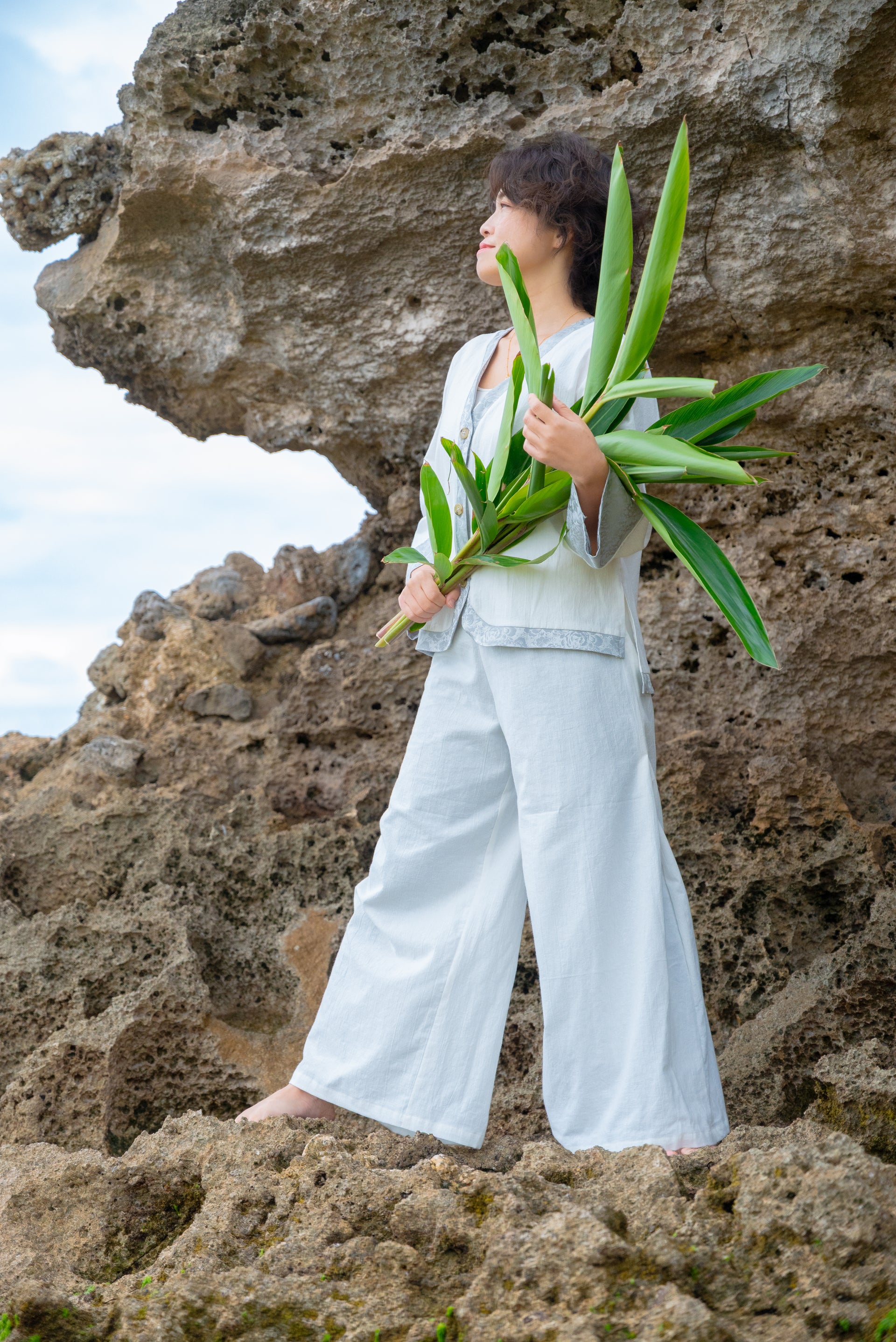 サイドタックワイドパンツ[Resortcollection]