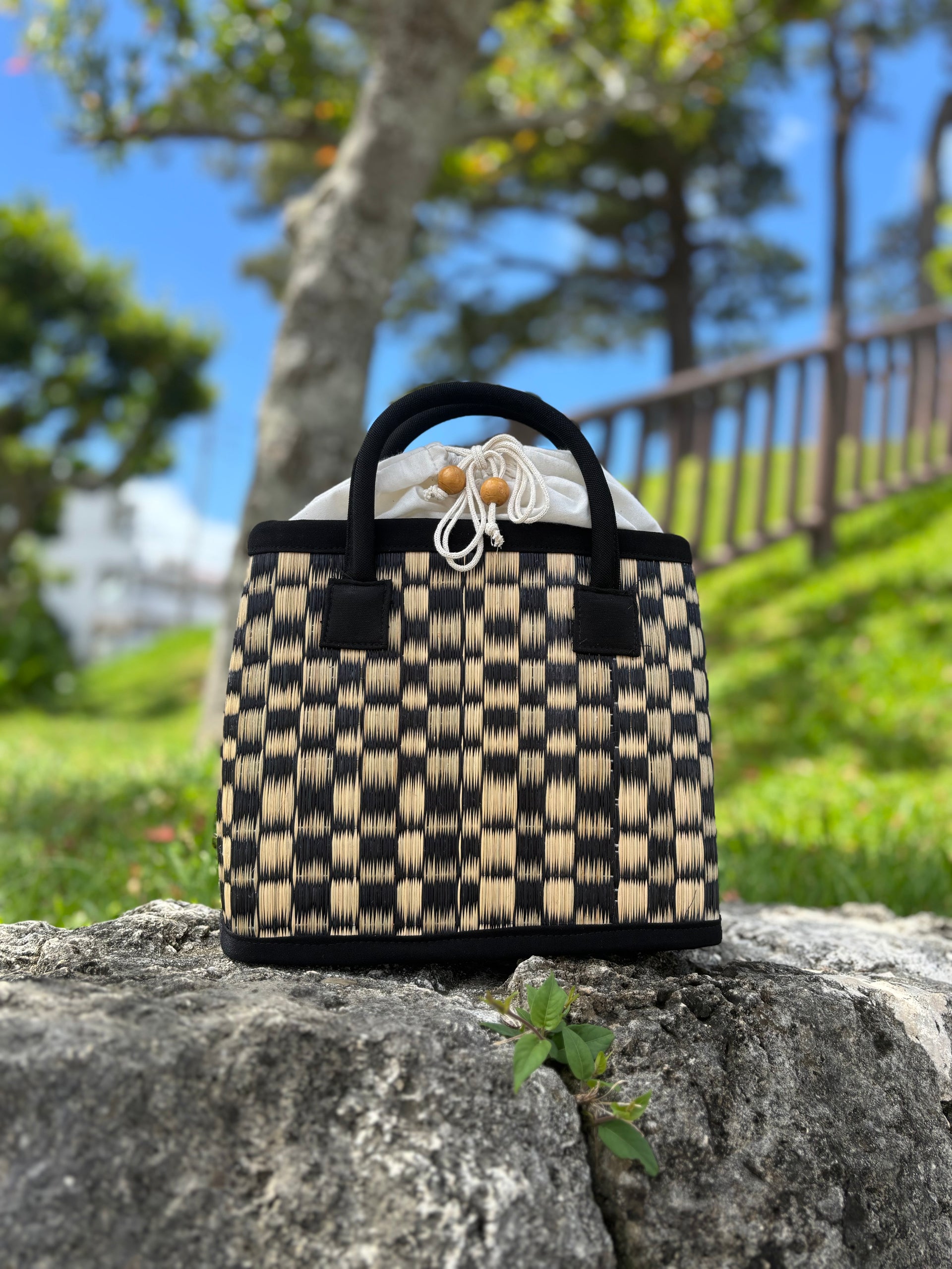 イグサBAG(チェック柄）